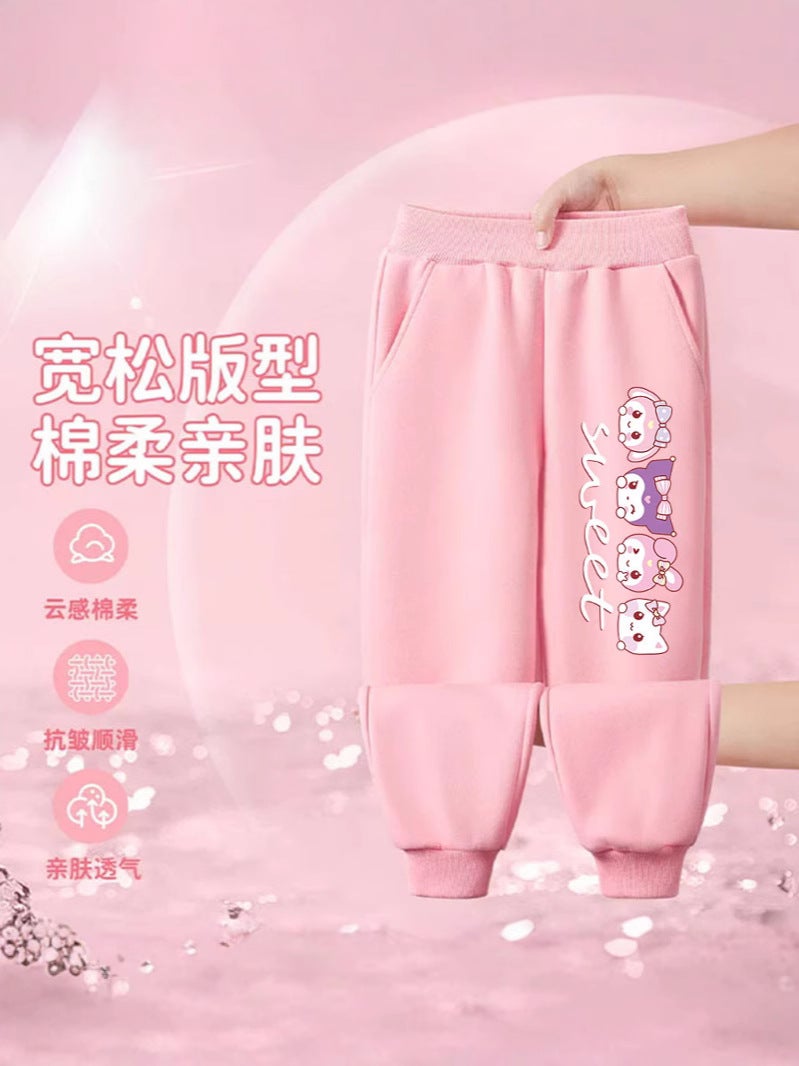 Children'S Autumn Western Style Casual Pants Girls' All-Match Cartoon Sweatpants Large Children'S Trousers - Image 3