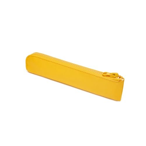 YONBEN Oxford Pencil Case Small Pencil Pouch Slim Pen Case Holder Zipper Bag for School OfficeYellowOxford Fabric - Image 1