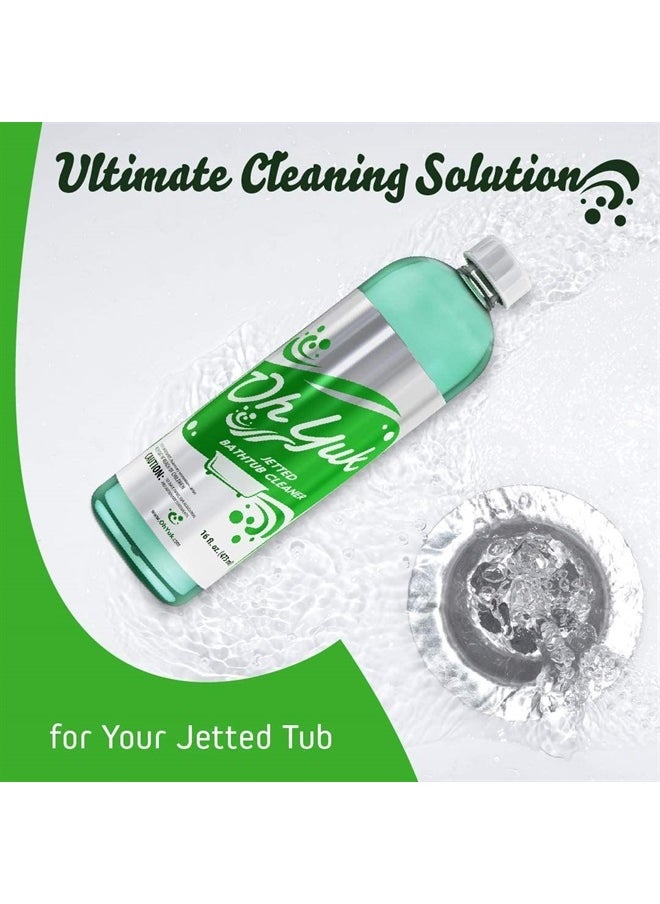 Oh Yuk - Jetted Bathtub Cleaner for Jet Tubs, Whirlpools, The Most Effective Jetted Tub Cleaner, Septic Safe | Two 16 Ounce Bottles! - Image 1