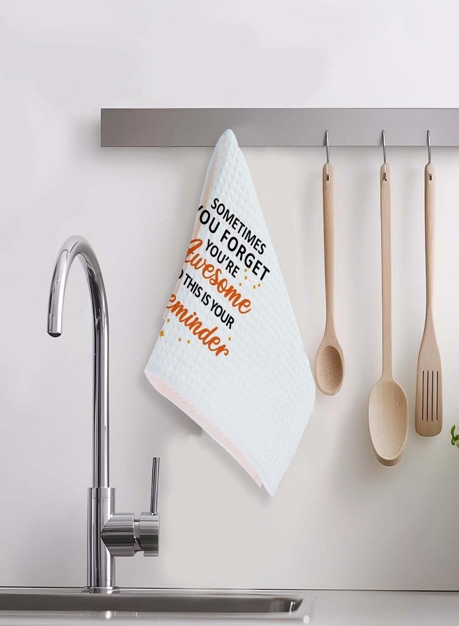 TAGDANK Cute Bathroom Towels Gifts for Women Who Have Everything - Sometimes You Forget You are Awesome Birthday Gifts Funny Kitchen Towels Gifts for Mom Gifts Baskets for Women 16x24 Inch - Image 4