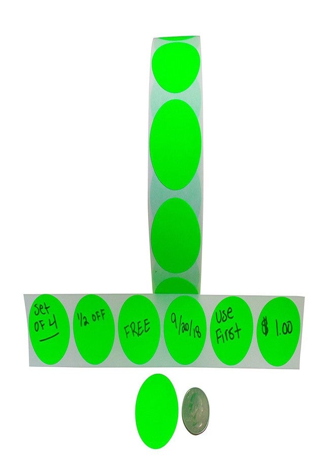 IDEALSEAL Circle Stickers Color Coding Labels Super Bright Fluorescent Neon Yellow, Green, Orange and Pink Round Circle Dots for Organizing Inventory 1.5 Inch 2,000 Total Adhesive Stickers (500 of Each Color) - Image 3