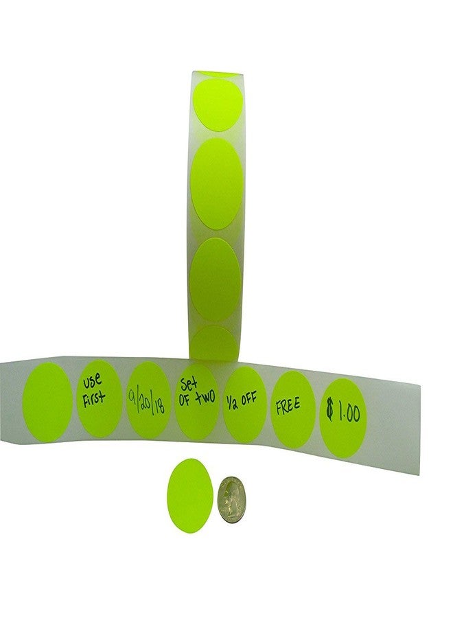 IDEALSEAL Circle Stickers Color Coding Labels Super Bright Fluorescent Neon Yellow, Green, Orange and Pink Round Circle Dots for Organizing Inventory 1.5 Inch 2,000 Total Adhesive Stickers (500 of Each Color) - Image 2