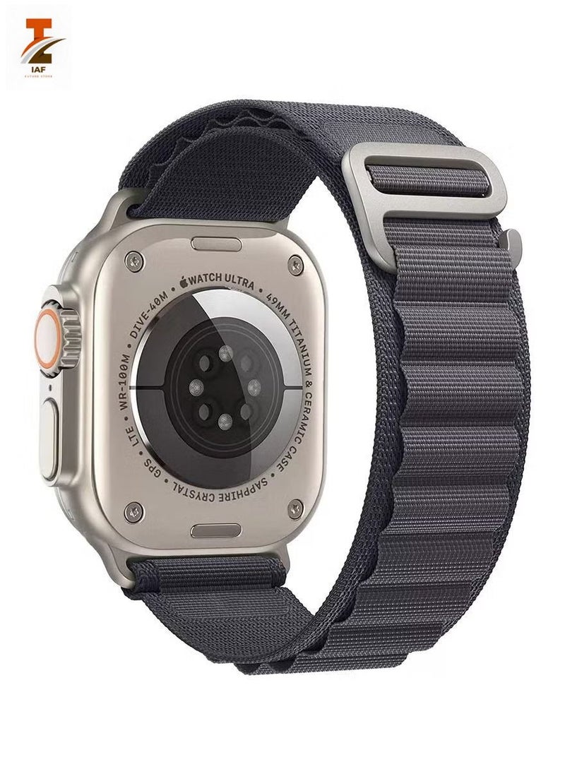 IAF - Apple Watch Alpine Loop Band 49mm/45mm/44mm Nylon Woven Sport Strap Compatible with iWatch Series 8/Ultra/7/SE/6/5/4/3/2/1 - Image 1
