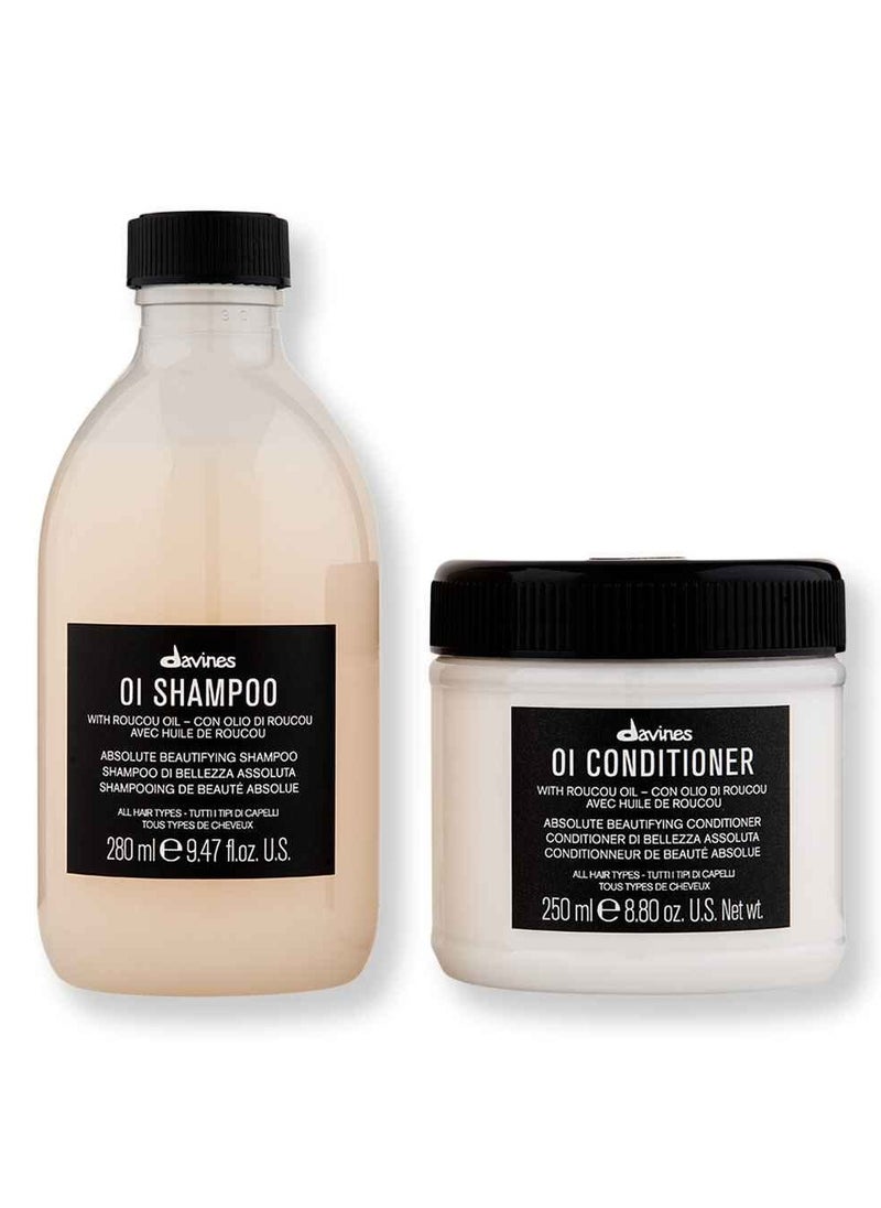 Davines Oi Shampoo & Oi Conditioner 530ml  - Image 1