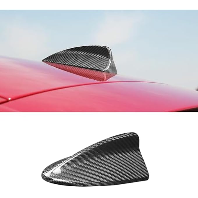 rayihni Replacement for Antenna Cover Shark Fin Trim Hood Carbon Fiber Automotive Roof Aerials for BMW X5 E70 2006-2013 X6 E71 E72 2007-2014 X3 F25 F11 F07 GT (Black) - Image 1