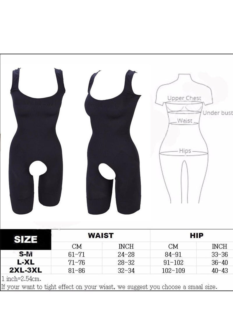 Generic - Women's Full Body Shaper: Built-in Slimming Bodysuit and Elastic Waist Trainer Corset in Grey, Available in Various Sizes - Image 1