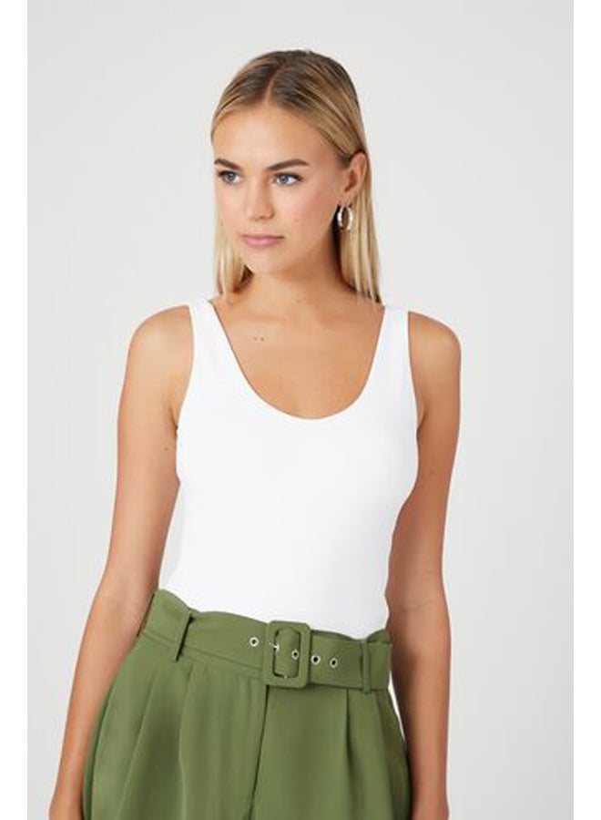 FOREVER 21 Scoop-Neck Fitted Tank Top - Image 1