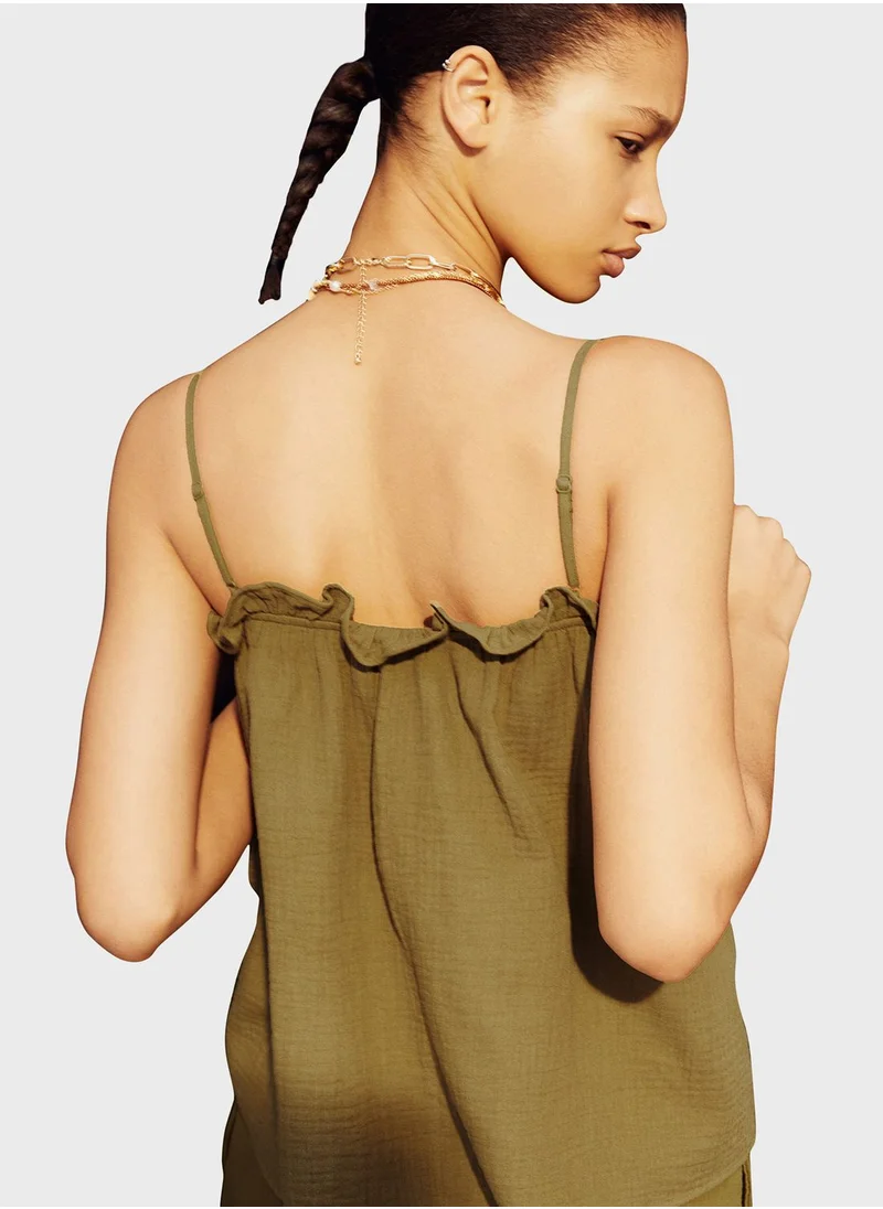 اتش اند ام Frill Trimmed Strappy Top