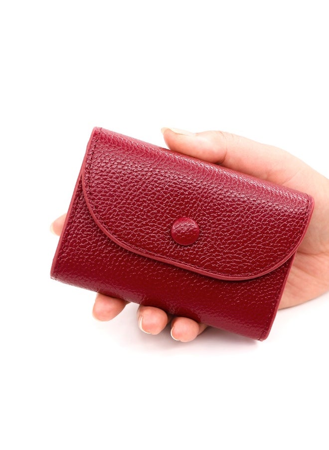 NIBEMINENT Card Bag Simple Large Capacity Hand Purse Zipper Bag Soft Pu Leather Compact Card Bag Sleeve  - Image 1