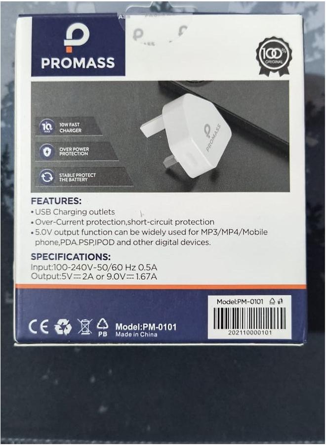 PROMASS UK 1 Port 10W Home Charger with Lightning Cable, Fast and Stable Charging, Exclusive Charging Technology - Image 5