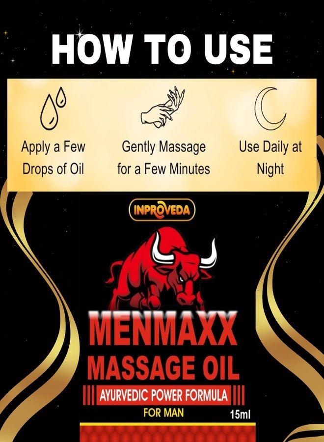 Pteteya Manmaxx Ayurvedic Massage Oil For Men 15 ml - Image 3