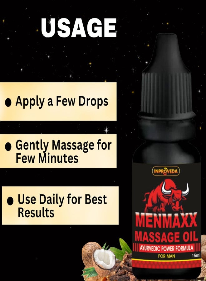 Pteteya Manmaxx Ayurvedic Massage Oil For Men 15 ml - Image 4