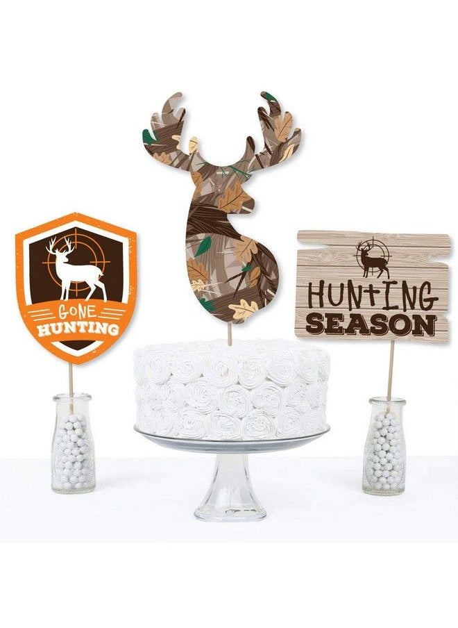 Big Dot of Happiness Gone Hunting Deer Hunting Camo Baby Shower Or Birthday Party Centerpiece Sticks Table Toppers Set Of 15  - Image 4