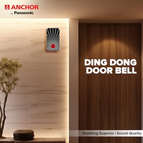 Anchor by Panasonic Ding Dong Door Bells Dual Tone aesthetics for Home (240V, Black) - Image 5