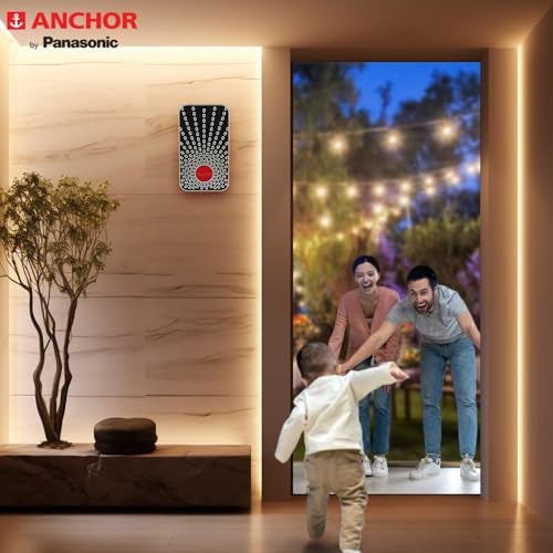 Anchor by Panasonic Ding Dong Door Bells Dual Tone aesthetics for Home (240V, Black) - Image 4