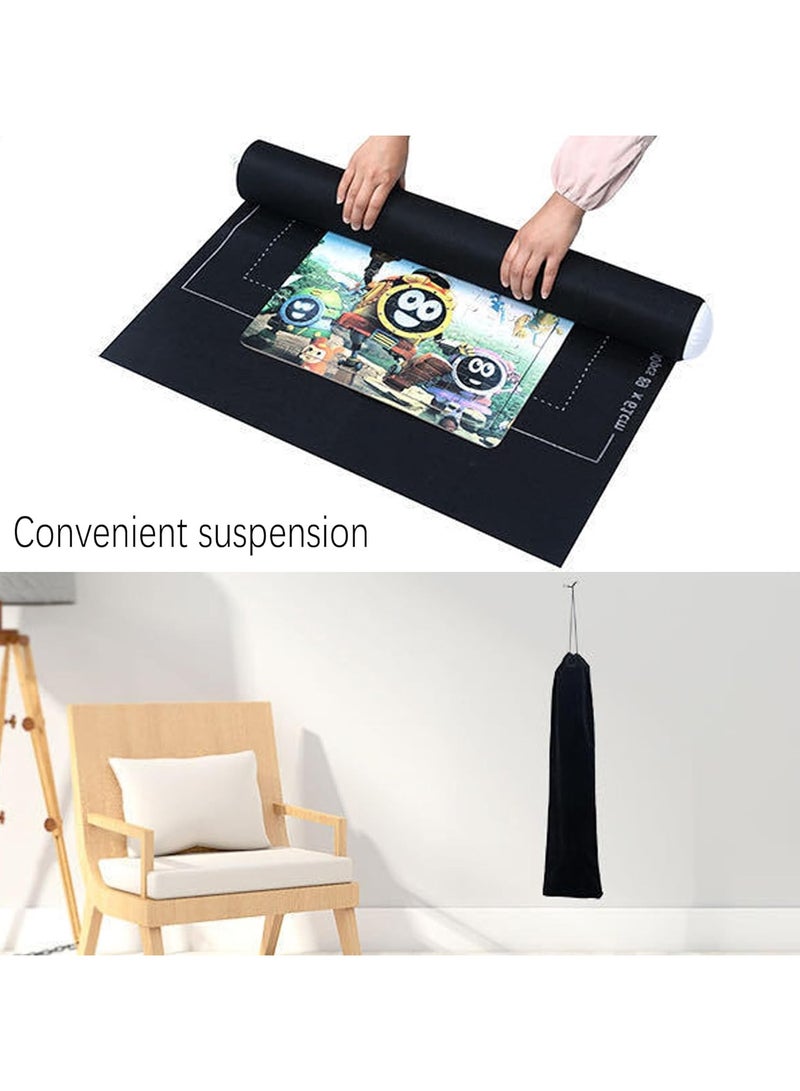 XiuWoo Puzzle Mat Roll Up Fits 500 1000 1500 Pieces Felt mat, Stow and Go Puzzle Saver,Puzzle Organizer  - Image 3