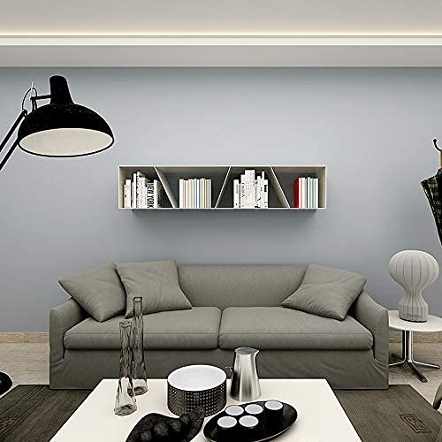 practicalWs Gray Self-Adhesive Wallpaper SelfA-dhesive Film Stick Paper Easy to Apply Peel and Stick Wallpaper Shelf Liner Table and Door Reform Wall Paper 15.75 Inch by 393.7 inch - Image 5