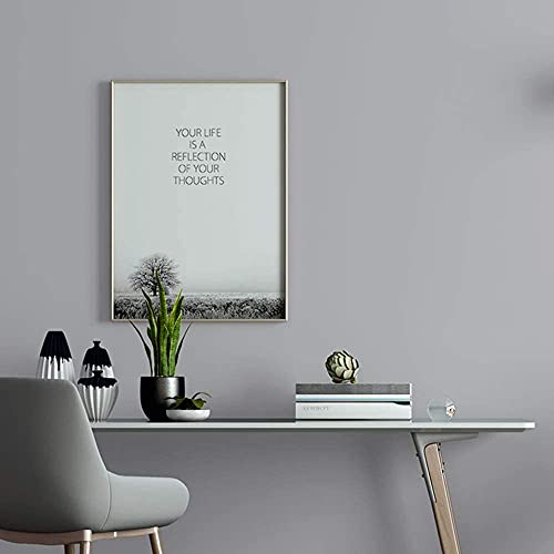 practicalWs Gray Self-Adhesive Wallpaper SelfA-dhesive Film Stick Paper Easy to Apply Peel and Stick Wallpaper Shelf Liner Table and Door Reform Wall Paper 15.75 Inch by 393.7 inch - Image 2