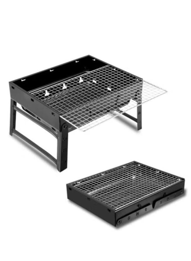 هومستر الشواء الفولاذ المقاوم للصدأ الشواء في الهواء الطلق، المحمولة للطي الفحم الشواء مكتب، لنزهة، حديقة، تراس، التخييم، السفر - Image 2