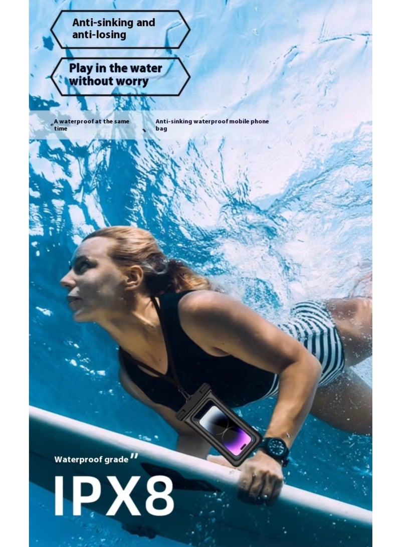 IPX8 Waterproof Phone Case (30M Deep) – High-Transparency Touchscreen Pouch for Swimming, Diving, Beach, Hot Springs – Universal Waterproof Phone Bag with Airbag Seal – Perfect for Snorkeling & Rafting-Pearl white  - Image 2