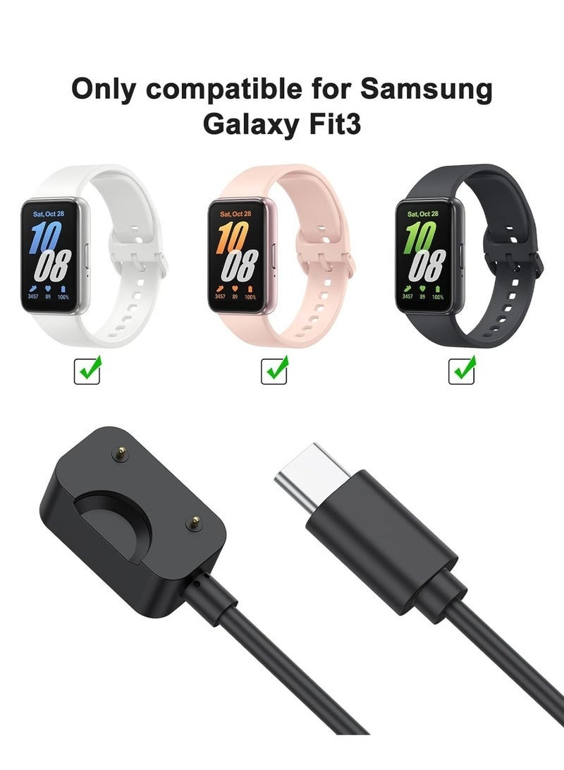 Nova future Charger for Galaxy Fit 3 SM-R390, Replacement USB Charging Cable Cord for Samsung Galaxy Fit 3 Smart Watch (3.3ft/100cm, Black)Type C - Image 2