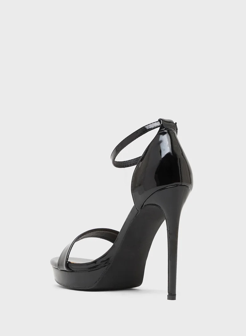 Truffle High Heeled Ankle Strap Sandals