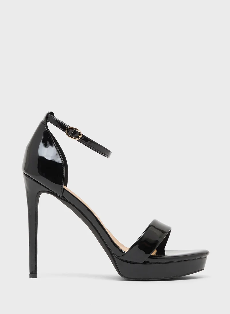 Truffle High Heeled Ankle Strap Sandals