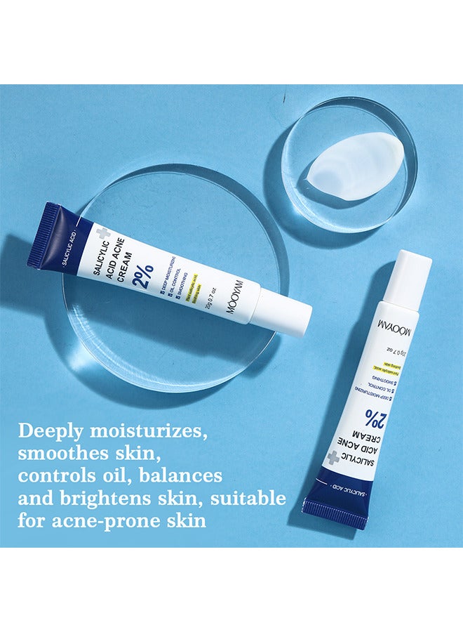 MOOYAM 2% Salicylic Acid Acne Cream, Lighten Acne Marks Remove Acne Shrink Pores Plant Essence, Fast Acne Removal In 12 Hours To See Results 20G  - Image 4