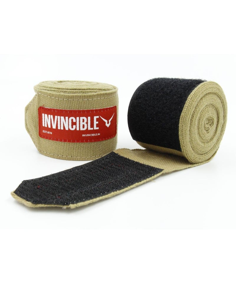 INVINCIBLE Nylon Mexican Style Semi-Stretch Hand Wraps (Black Red, 4.5 Meter) - Image 3