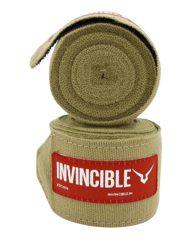 INVINCIBLE Nylon Mexican Style Semi-Stretch Hand Wraps (Black Red, 4.5 Meter) - Image 5