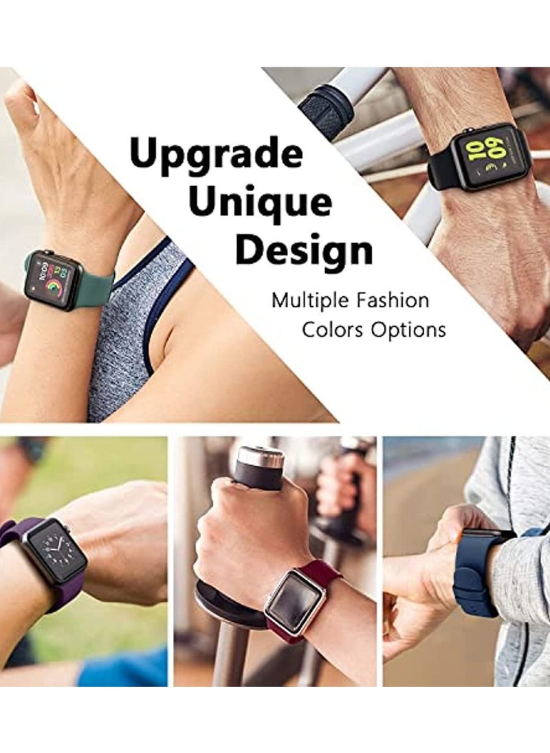 keloray - 6 Pack Bands Compatible for Apple Watch Band 38mm 40mm 41mm 42mm 44mm 45mm 49mm Women Men, Breathable Silicone Sport Strap Replacement Band for iWatch Apple Watch Series 9 8 7 6 5 4 3 SE Ultra - Image 1