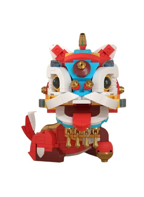 Mini Lion Dance, Ancient Mythical Beast Building Block Toys, Children'S Educational Assembly Model Gifts