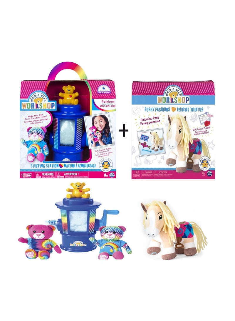 Build A Bear Workshop Stuffing Station Plus Furry Fashions Palomino Pony