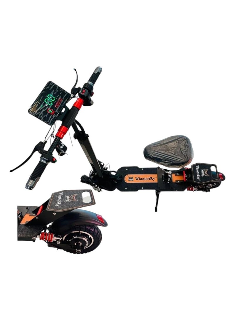 Generic Scooter 2024 2000 Watts motor W1 winner sky 48v 13Ah electric scooter48V 13A Battery 25 to 30km Mileage Full Foldable Bluetooth Speaker Seat Removable and Foldable  Red Colo  - Image 3