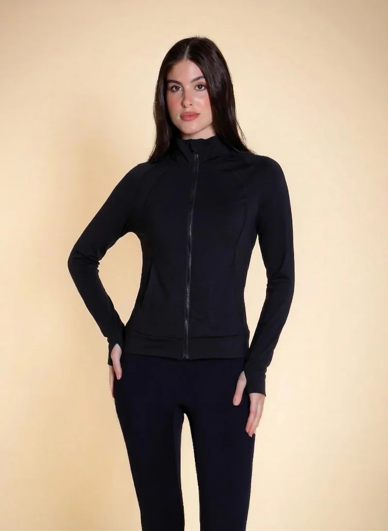 شايبس SOFT LONG SLEEVE ZIP-UP TOP