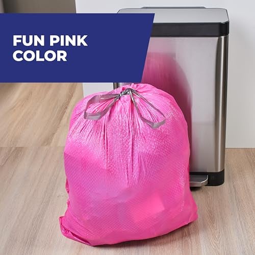 Hefty Ultra Strong 13 Gallon Trash Bags, Tall Kitchen Trash Bags 13 Gallon Size, Resist Leaks, Punctures, and Rips, Continuous Odor Control, Pink, Fabuloso Watermelon Scent, 110 Bags - Image 2