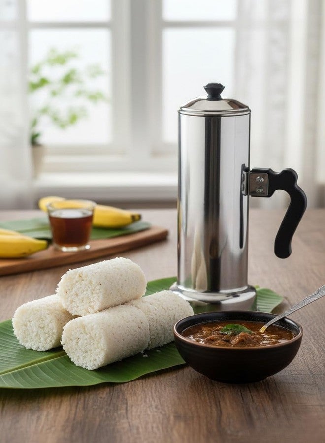 Onions Stainless Steel Puttu Maker, Traditional Kerala Puttu Kudam with Handle and Perforated Disc, Healthy Steamed Breakfast Maker - Image 5