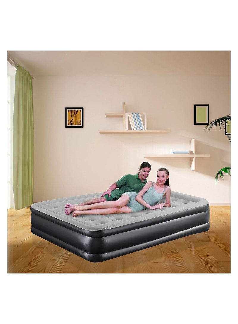 Cool Baby COOLBABY Air Mattress Double High Adjustable Blow Up Mattress with Built in Pump Comfortable Top Surface Inflatable Airbed for Home Portable Travel - Image 2