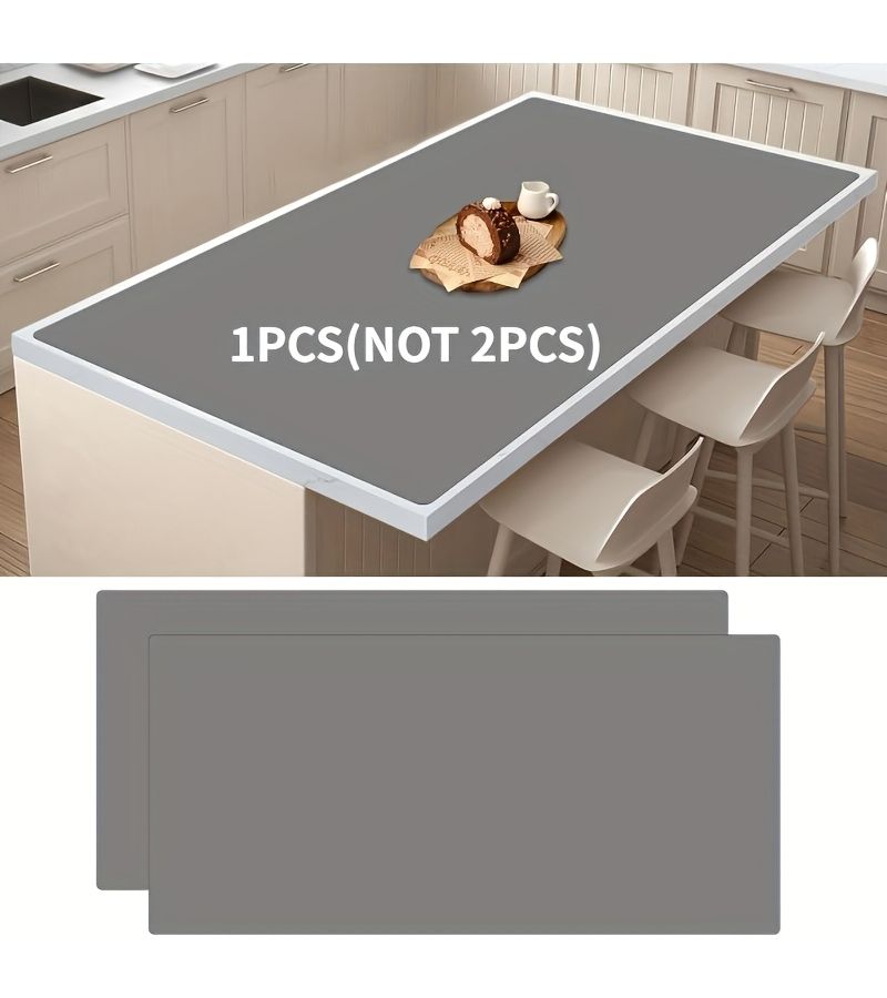 1 Pack Large Silicone Black Mat For Kitchen Countertop Heat Resistant Waterproof Multipurpose Countertop Protector - Image 2