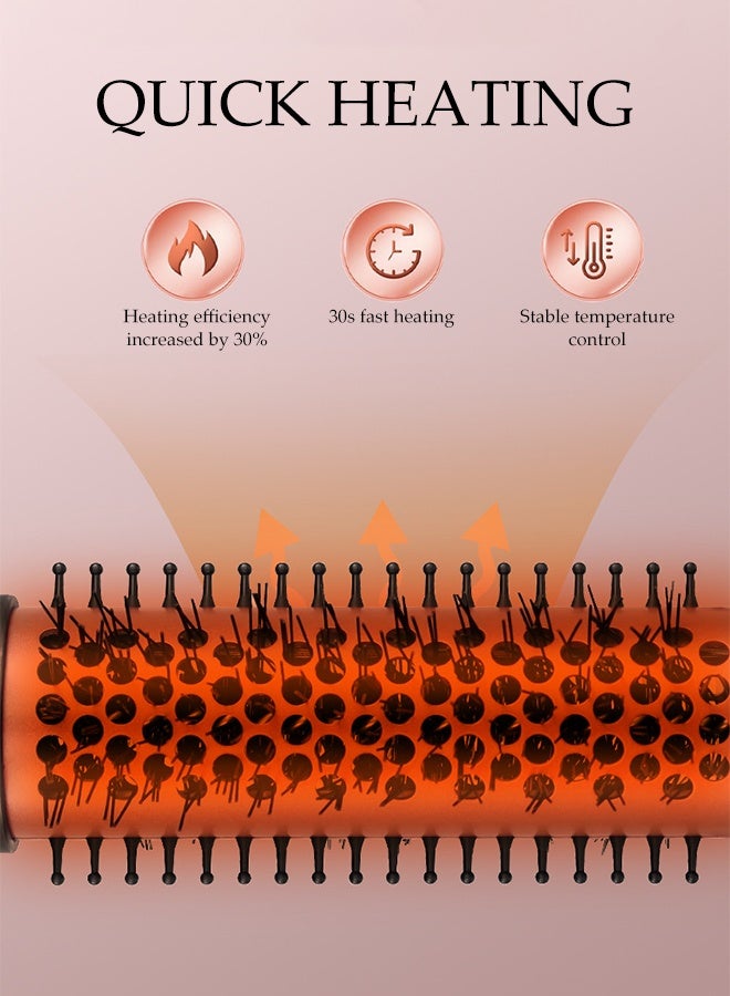 DUNISO Thermal Brush，Thermal Brush Curling Iron，Ceramic Tourmaline Ionic Curling Comb， Anti-Scald Design，for Curls and Straightening - Image 5