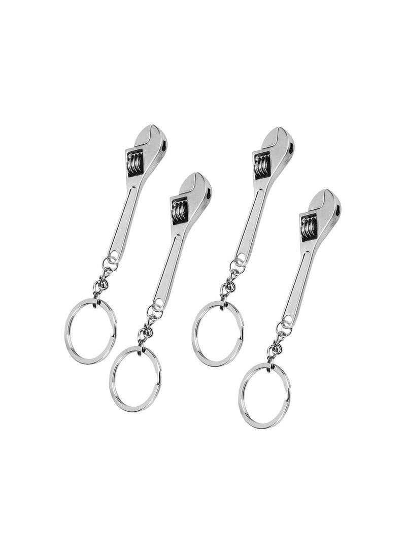 GGOOT 4pcs Durable Wallet Gift Machine Key Ke Holder Spanner Car* Rings Gifts Small Tools Nut Mm Adjustable Ring. Back Men Chains Portable Keychain Practical Part  - Image 1