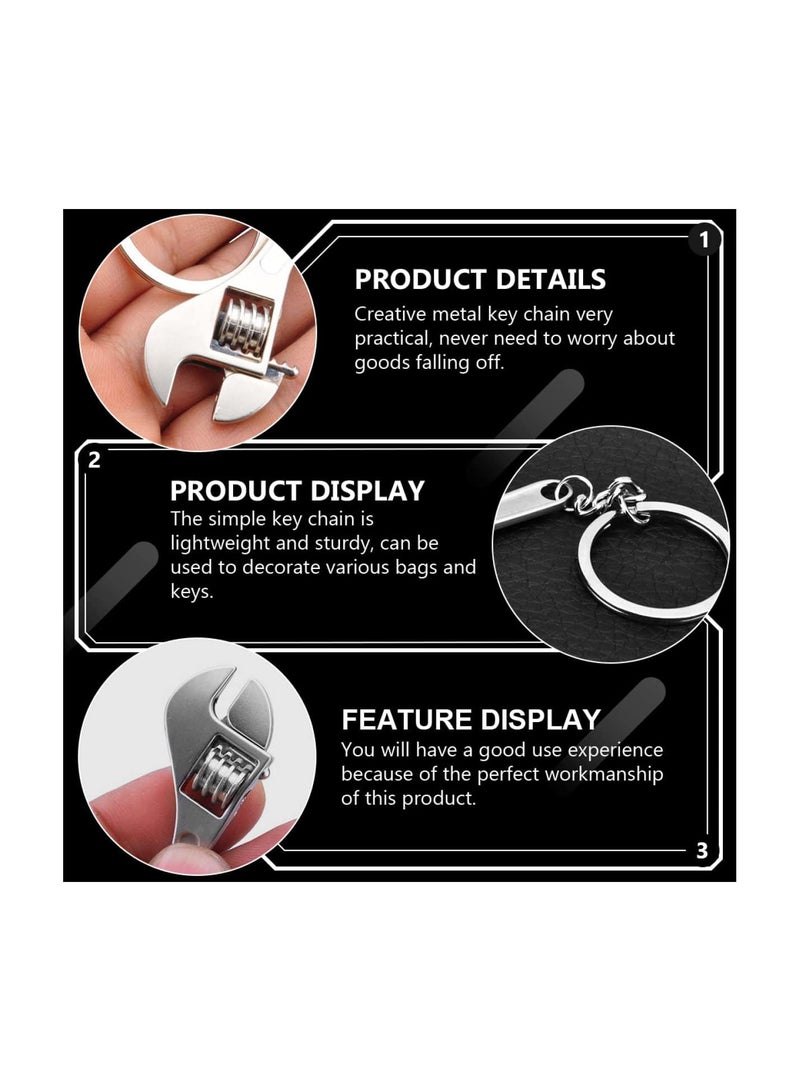 GGOOT 4pcs Durable Wallet Gift Machine Key Ke Holder Spanner Car* Rings Gifts Small Tools Nut Mm Adjustable Ring. Back Men Chains Portable Keychain Practical Part  - Image 4