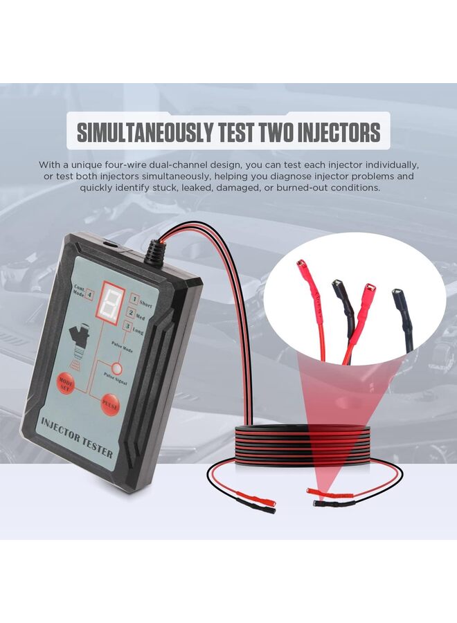Fuel Injector Tester and Cleaner Kit 8 Pulse Modes Automotive Fuel Injector Cleaner Kit Car Fuel Injector Tester Tool DIY Auto Fuel Injection Cleaner Machine with Fuel System Cleaner Ad - Image 5