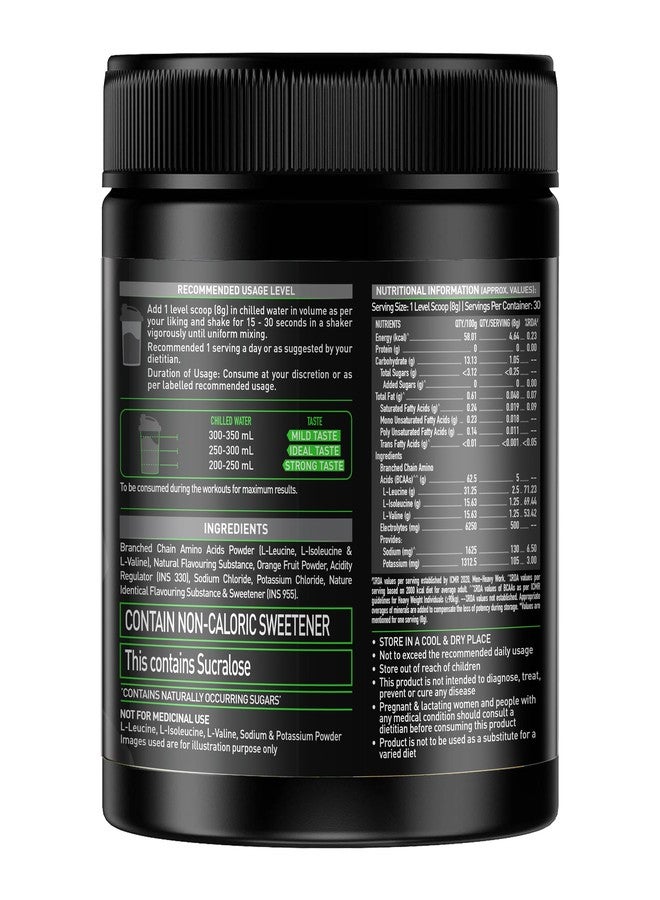 مسل بلايز مسحوق MuscleBlaze BCAA Pro، مكمل غذائي قوي أثناء التمرين (ليتشي، 240 غرام، 30 حصة) | يحتوي على 5 غرام من الأحماض الأمينية المتفرعة السلسلة (BCAAs) و500 ملغ من الإلكتروليتات - Image 3