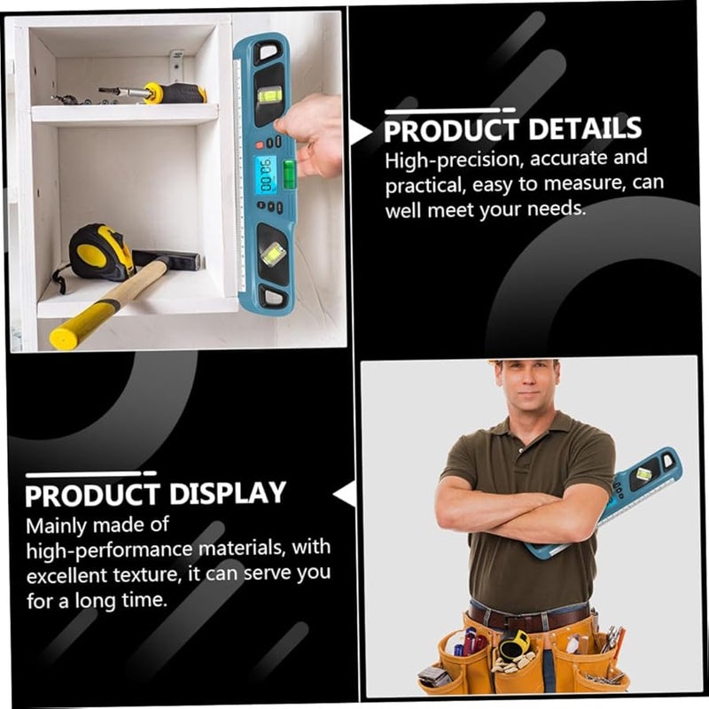 Backlit Spirit Level Ruler with Voice Notification Anti Drop Design for Accurate Picture Hanging - Image 5
