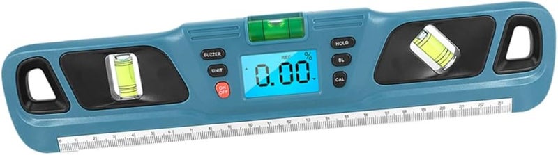 Backlit Spirit Level Ruler with Voice Notification Anti Drop Design for Accurate Picture Hanging - Image 1