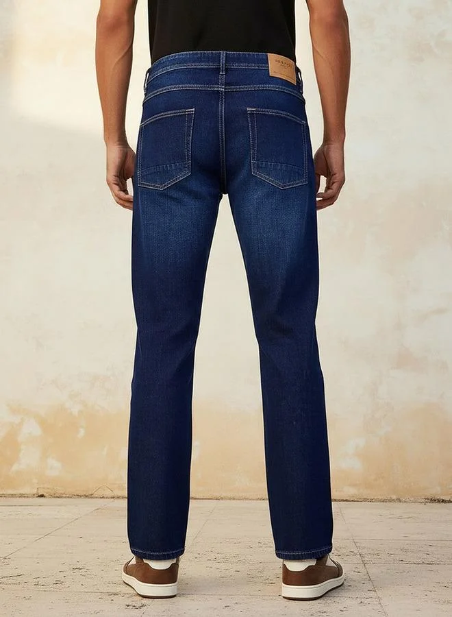 Splash FAV BLUE Men Straight Fit High Rise Jeans for Men | Best Price UAE