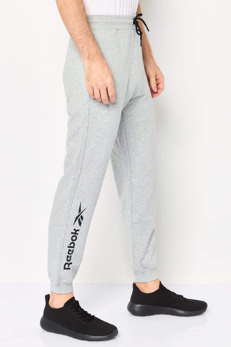 Reebok Men Sportswear Fit Running Sweatpants, Light Grey - Image 4