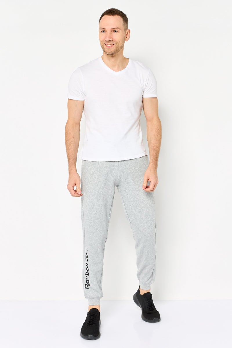 Reebok Men Sportswear Fit Running Sweatpants, Light Grey - Image 2