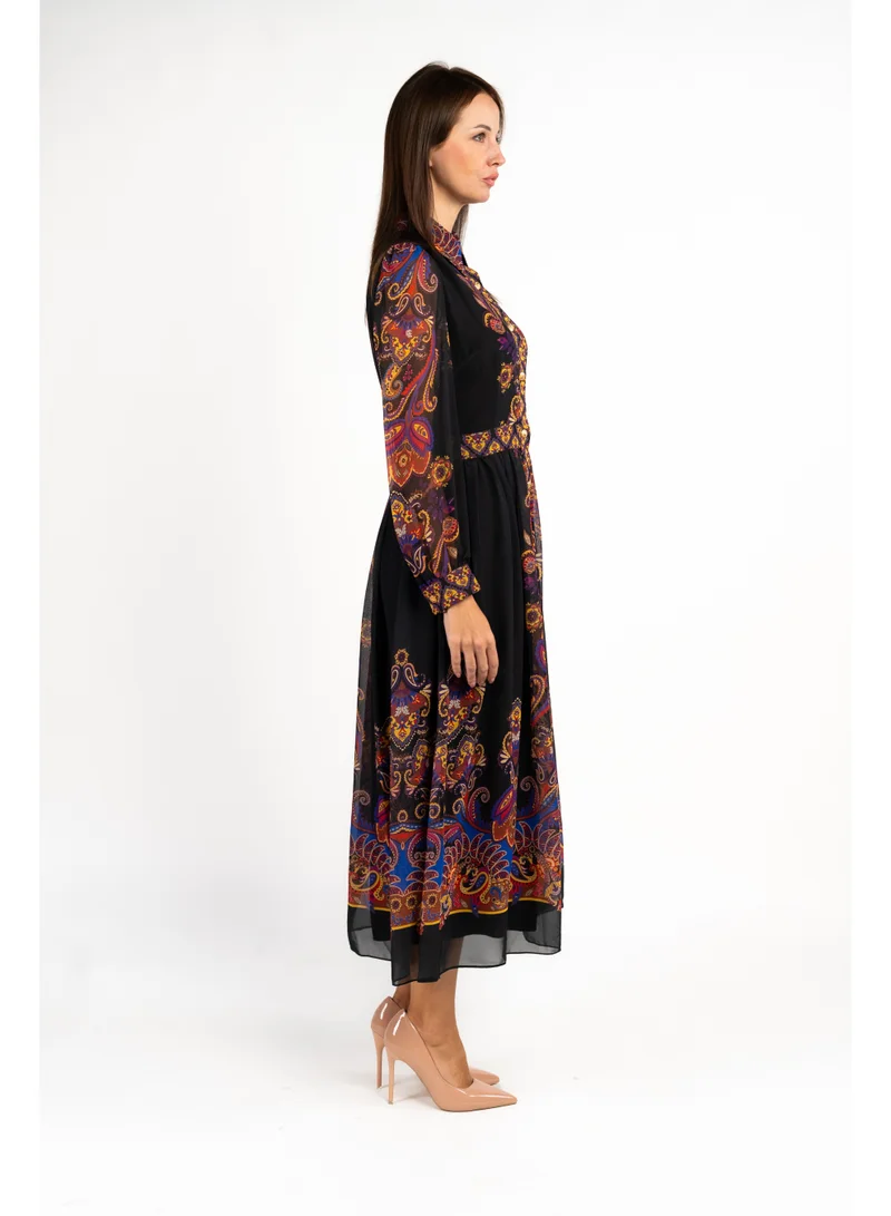 Fashonara Paisley Print Shirt Dress